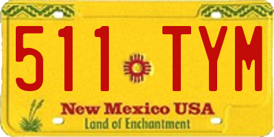 NM license plate 511TYM