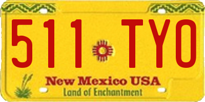 NM license plate 511TYO