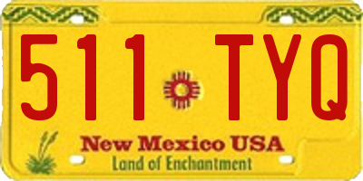 NM license plate 511TYQ