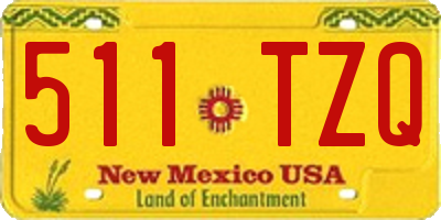 NM license plate 511TZQ