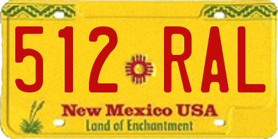 NM license plate 512RAL