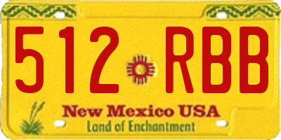 NM license plate 512RBB