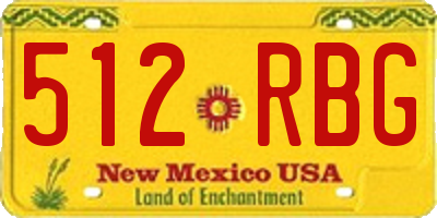 NM license plate 512RBG