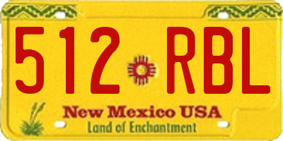 NM license plate 512RBL