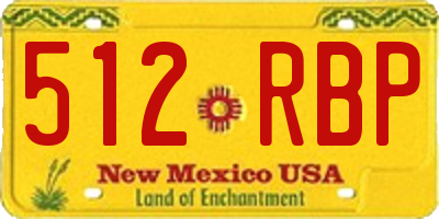 NM license plate 512RBP