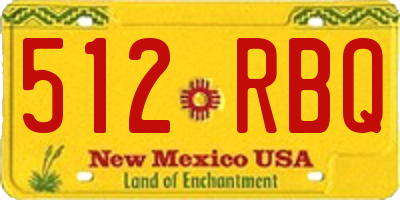 NM license plate 512RBQ