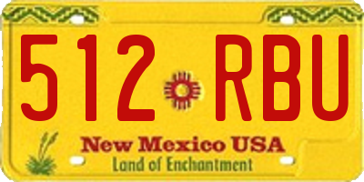 NM license plate 512RBU