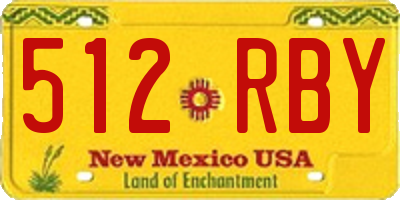 NM license plate 512RBY