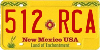 NM license plate 512RCA