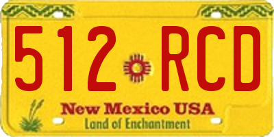 NM license plate 512RCD