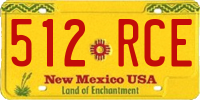 NM license plate 512RCE