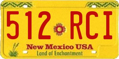 NM license plate 512RCI