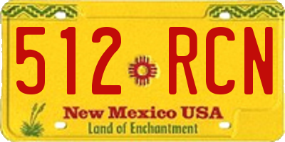 NM license plate 512RCN
