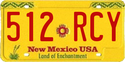 NM license plate 512RCY
