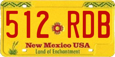NM license plate 512RDB