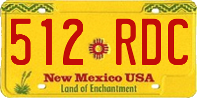NM license plate 512RDC
