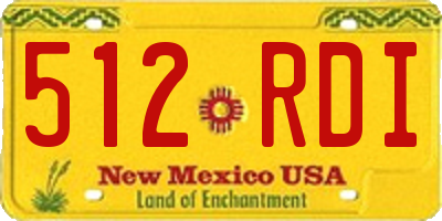 NM license plate 512RDI