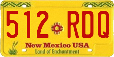 NM license plate 512RDQ