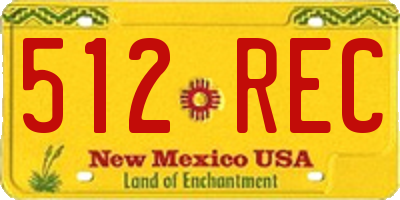 NM license plate 512REC