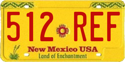 NM license plate 512REF