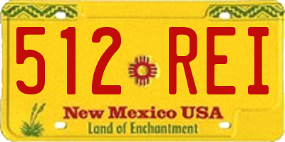 NM license plate 512REI