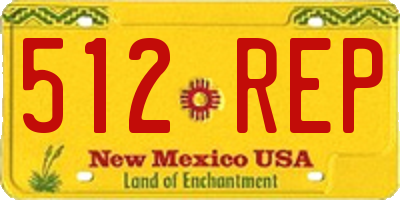 NM license plate 512REP