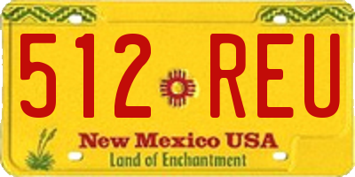 NM license plate 512REU