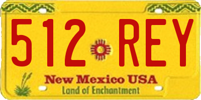 NM license plate 512REY