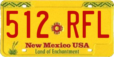 NM license plate 512RFL