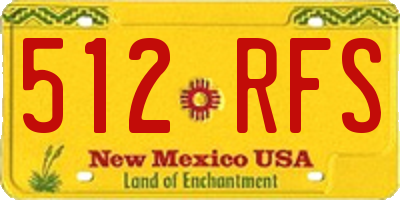 NM license plate 512RFS
