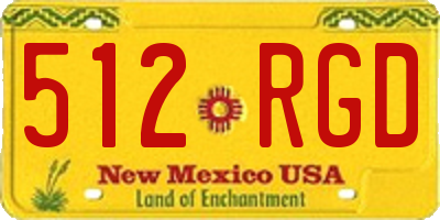 NM license plate 512RGD