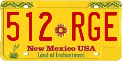 NM license plate 512RGE