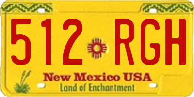 NM license plate 512RGH