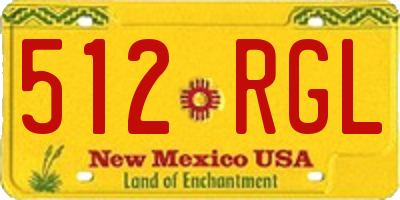 NM license plate 512RGL