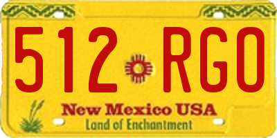 NM license plate 512RGO
