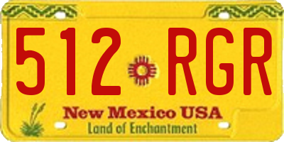 NM license plate 512RGR