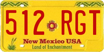 NM license plate 512RGT