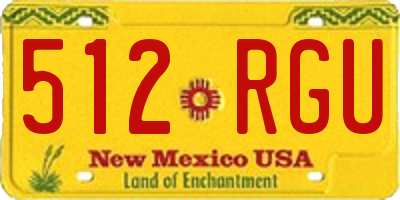 NM license plate 512RGU