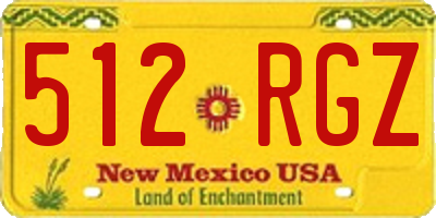NM license plate 512RGZ