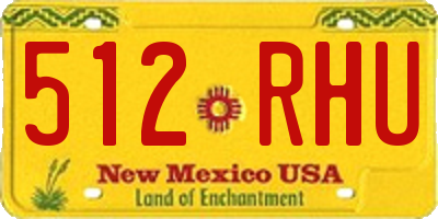 NM license plate 512RHU