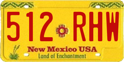 NM license plate 512RHW