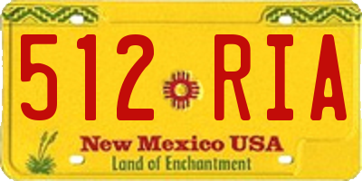 NM license plate 512RIA