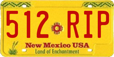 NM license plate 512RIP