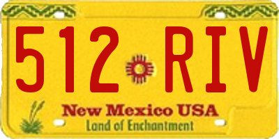 NM license plate 512RIV