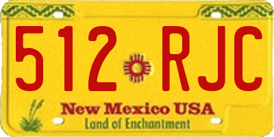 NM license plate 512RJC