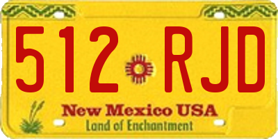 NM license plate 512RJD