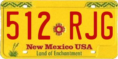 NM license plate 512RJG