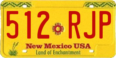 NM license plate 512RJP