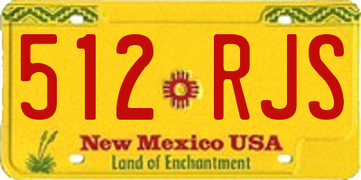 NM license plate 512RJS