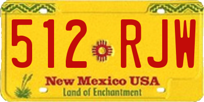 NM license plate 512RJW